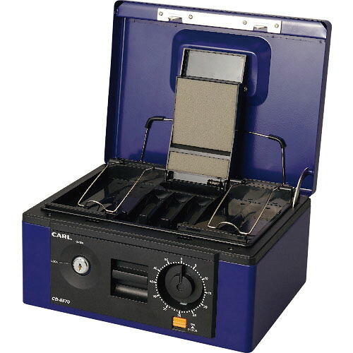 カール ( カール事務器 ) 手提げ金庫 キャッシュボックス ブルー A5サイズ ( CB-8570 )