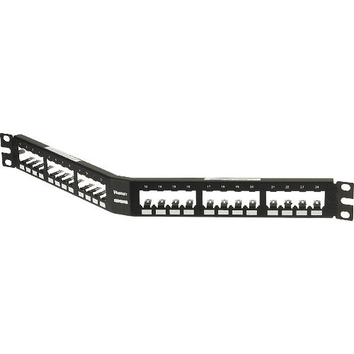 PANDUIT ( パンドウイット ) シールド対応モジュラーパッチパネル枠 アングルタイプ 24ポート ( CPA24BLY ) 【10個セット】