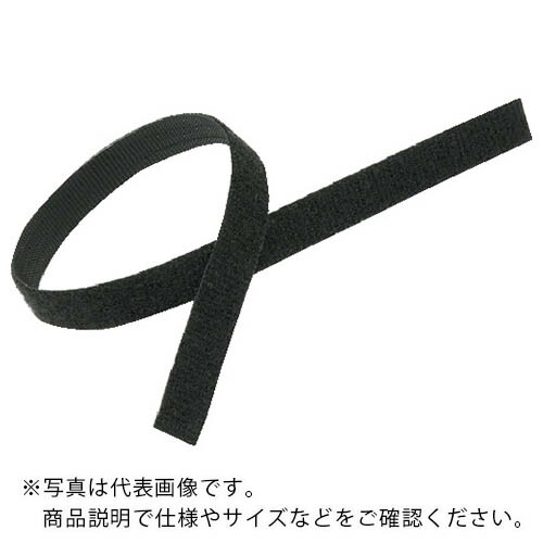 HEBOTEC フックアンドループバンド20mm幅 25m巻 ブラック ( 11-KE20025FRT )