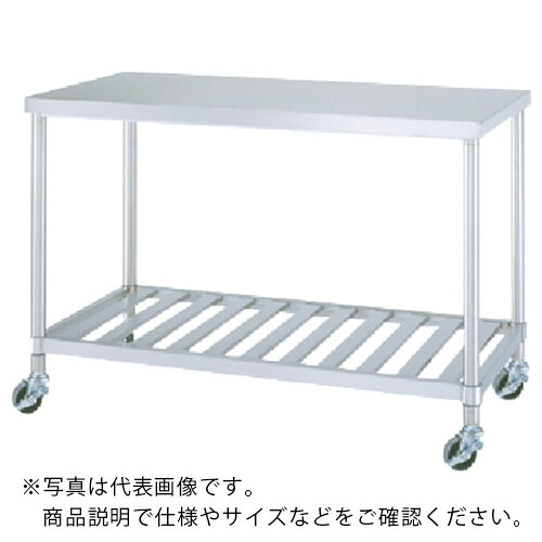 シンコー ステンレス(SUS304)作業台スノコ棚板キャスター付 φ75ウレタン車 900×750×800 ( WSNC-9075-U75 ) シンコー(株) 【メーカー取寄】