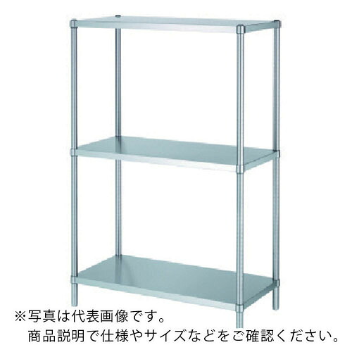 シンコー ステンレスラックベタ棚3段 RBN3型 SUS304 1488×738×1800 ( RBN3-15075 ) 【製造業者取寄】