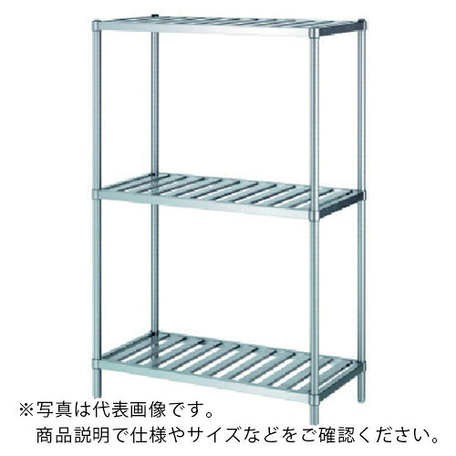 【SALE必要経費】シンコー ステンレスラックスノコ棚3段 RSN3型 SUS304 588×588×1800 ( RSN3-6060 ) シンコー(株)