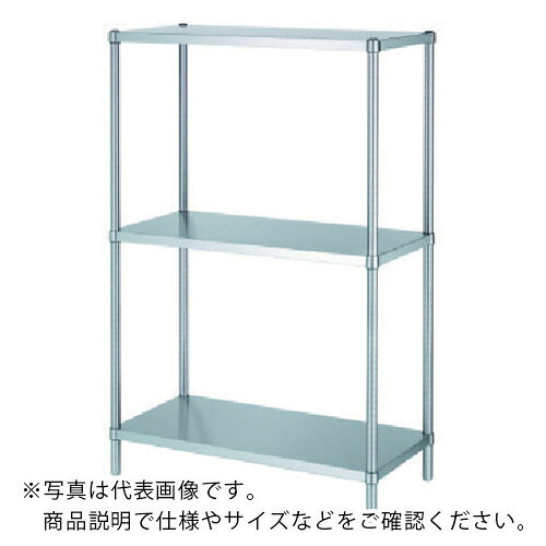シンコー ステンレスラックベタ棚3段 RBN3型 SUS304 888×588×1800 ( RBN3-9060 ) シンコー(株) 【メーカー取寄】