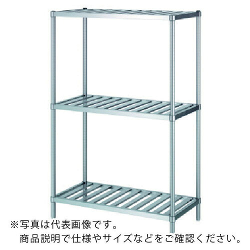 シンコー ステンレスラックスノコ棚3段 RSN3型 SUS304 1488×438×1800 ( RSN3-15045 ) シンコー(株) 【メーカー取寄】