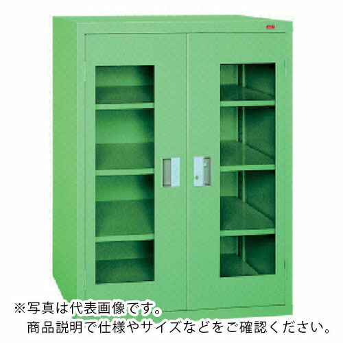 OS ( 大阪製罐 ) ロッカーSアクリル扉付 最大積載量400kg 棚板3枚(若草色) ( 1000SA ) 大阪製罐(株) 【メーカー取寄】