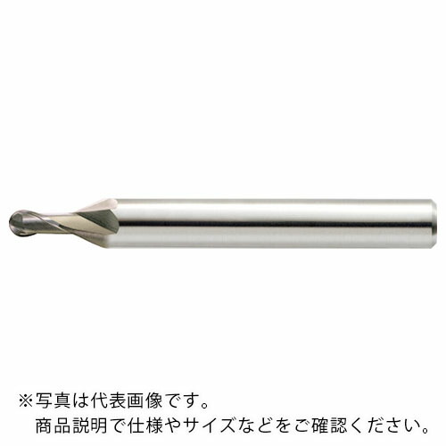 ユニオンツール HMGコート2枚刃高硬度材加工用ボール R0.075×刃長0.15×全長50×シャンク径4 ( HGB20015-0015 (211-3019) ) ユニオンツール(株)