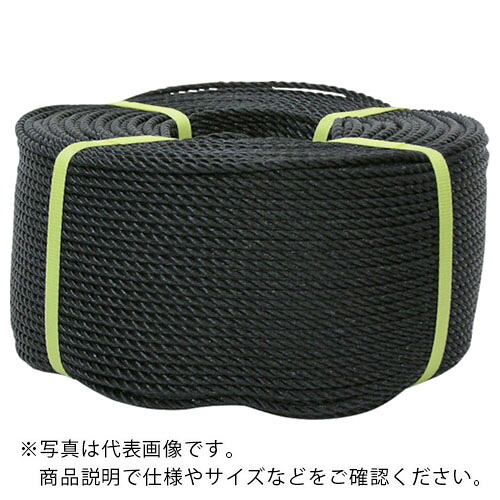 ユタカメイク ロープ PEロープ巻物 12φ×200m ブラック ( PE-64 ) (株)ユタカメイク 【メーカー取寄】