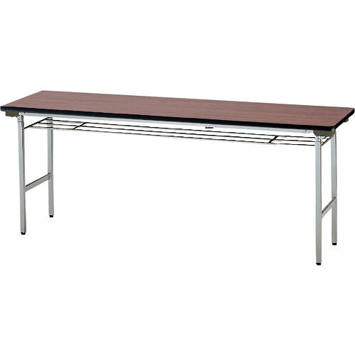 TOKIO ( 藤沢工業 ) 折りたたみテーブル 棚付 1800×450mm ローズ ローズ ( TF-1845 RO ) 【メーカー取寄】