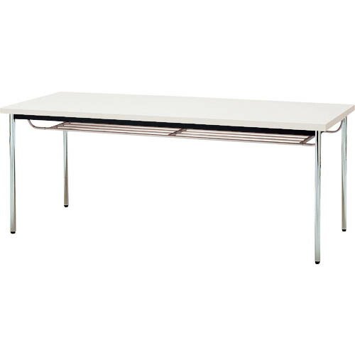 TOKIO ( 藤沢工業 ) ミーティングテーブル 丸脚棚付 1800X900mm ホワイト ( TD-1890TM WH ) 藤沢工業(株) 【メーカー取寄】 45,040円