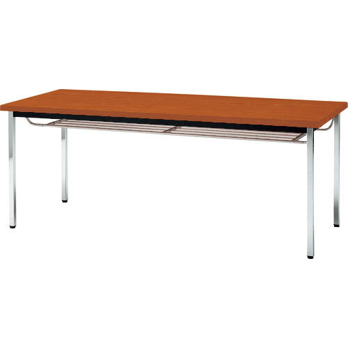 TOKIO ( 藤沢工業 ) ミーティングテーブル 角脚棚付 1500×750mm チーク チーク ( TD-1575TK T ) 藤沢工業(株) 【メーカー取寄】