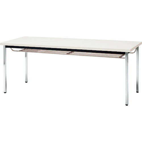 TOKIO ( 藤沢工業 ) ミーティングテーブル 角脚棚付 1500X750mm ホワイト ( TD-1575TK WH ) 藤沢工業(株) 【メーカー取寄】