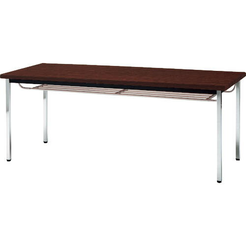 TOKIO ( 藤沢工業 ) ミーティングテーブル 角脚棚付 1500×750mm ローズ ローズ ( TD-1575TK RO ) 藤沢工業(株) 【メーカー取寄】