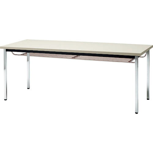 TOKIO ( 藤沢工業 ) ミーティングテーブル 角脚棚付 1500×750mm ニューグレー ネオグレー ( TD-1575TK NG ) 藤沢工業(株) 【メーカー取寄】