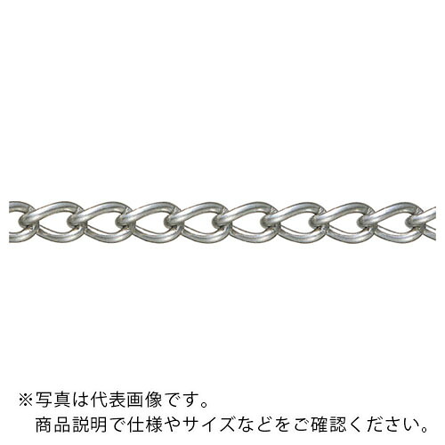 水本 ( 水本機械類製造所 ) 【要長さ決する】SUS304 ステンレスマンテルチェーン 2-M 26.1~27m ( 304-2-M-27C ) 【製造会社取寄】