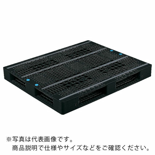 サンコー ( 三甲 ) リサイクルプラスチックパレット 812084 D4-1012-4黒 ( SK-D4-1012-4-BK ) 三甲(株) 【メーカー取寄】