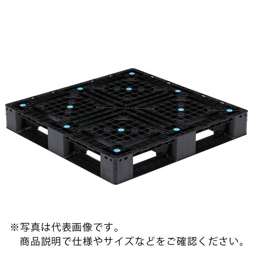 サンコー ( 三甲 ) リサイクルプラスチックパレット 812049 D4-1010-2黒 ( SK-D4-1010-2-BK ) 三甲(株) 【メーカー取寄】