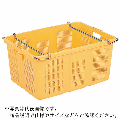 【SALE必要経費】サンコー ( 三甲 ) ネスティング入れもの 109001 サンテナーA#90K(手持ち部分付)黄 ( SK-A90K-H-YE ) 三甲(株)