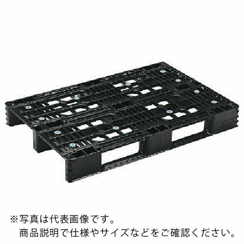 【SALE必要経費】サンコー ( 三甲 ) リサイクルプラスチックパレット 808500 D4-076113 黒 ( SK808500 ) 三甲(株)