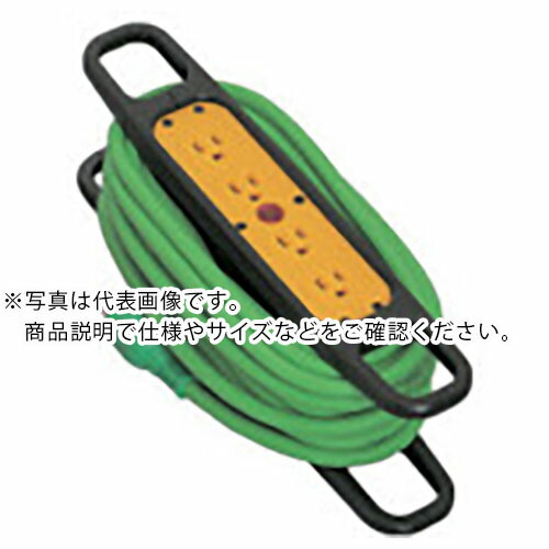 【SALE価格】NICHIDO ハンドリール 100V 3芯×10m 緑 アース付 ( HRE104G (22A ｸﾞﾘｰﾝ) )