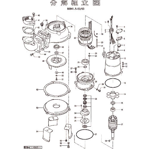 ツルミ ( 鶴見製作所 ) 固定子 ( 801-05600358-9 ) (株)鶴見製作所 【メーカー取寄】