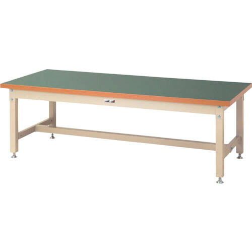 ヤマテック ( 山金工業 ) 重量作業台 ワークテーブル スーパータイプ 塩ビシート天板 W1800×D750×H600mm グリーン/ヤマテックアイボリー ( SSRL-1875-GI ) 山金工業(株) 【メーカー取寄】