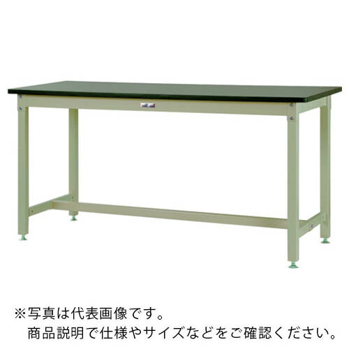 まっ盛りテック ( 山金工業 ) 中量御勤め台 細工物速見表 バイス専用印字機 塩ビシート天板 W1800×D600×H900粍 ヤマテックグリーン ( SZRVH-1860-GG ) 【製造会社取寄】