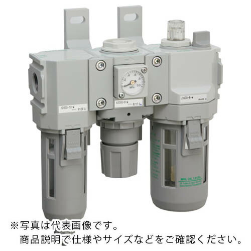 【SALE必要経費】CKD FRL社会的単位 F.R.Lズボン下 判定基準白いこと続きもの Rc3/8 ルブリケータ・手動まかない方なし ( C2500-10-W )
