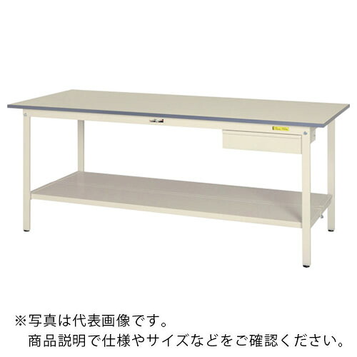 まっ盛りテック ( 山金工業 ) 軽さ御勤め台 細工物速見表150続きもの くっ付ける式 抽き出し・全面棚付 低圧メラミン天板 W1500×D900×H740粍 シルキーホワイト ( SUP-1590UTT-WW ) 【製造会社取寄】