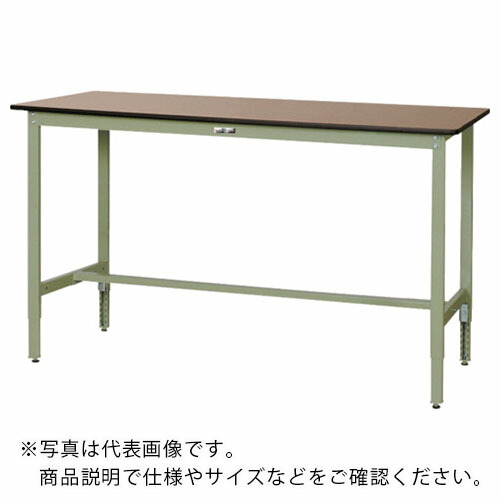ヤマテック ( 山金工業 ) 軽量作業台 ワークテーブル300シリーズ 高さ調整タイプ W1500×D600×H900~1200mm 木目柄/ヤマテックグリーン ( SWPAH-1560-MG ) 山金工業(株) 【メーカー取寄】