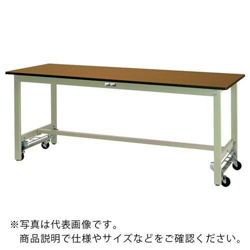 ヤマテック ( 山金工業 ) 軽量作業台 ワークテーブル300シリーズ ワンタッチ移動タイプ ポリエステル天板 W1200×D600×H740mm ( SWPU-1260-MG ) 山金工業(株) 【メーカー取寄】