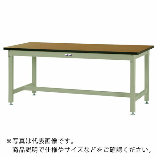 ヤマテック ( 山金工業 ) 中量作業台 ワークテーブル バイス専用タイプ メラミン天板 W1500×D900×H740mm 木目柄/ヤマテックグリーン ( SZMV-1590-MG ) 山金工業(株) 【メーカー取寄】