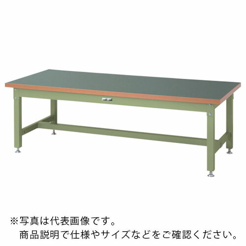 ヤマテック ( 山金工業 ) 重量作業台 ワークテーブル スーパータイプ 塩ビシート天板 W1800×D900×H600mm ヤマテックグリーン ( SSRL-1890-GG ) 山金工業(株) 【メーカー取寄】