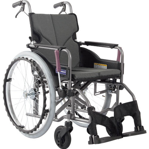カワムラ ( カワムラサイクル ) 【非課税】 アルミ製標準型自走用車いすKMD-A22-40-Mチャコールグレー ( KMDA2240MNO82 ) (株)カワムラサイクル 【メーカー取寄】