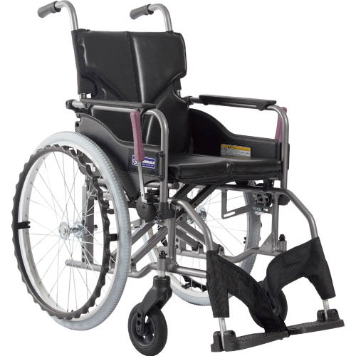 カワムラ ( カワムラサイクル ) 【非課税】 アルミ製標準型自走用車いすKMD-A22-42S-Mエコブラック ( KMDA2242SMNO88 ) (株)カワムラサイクル 【メーカー取寄】