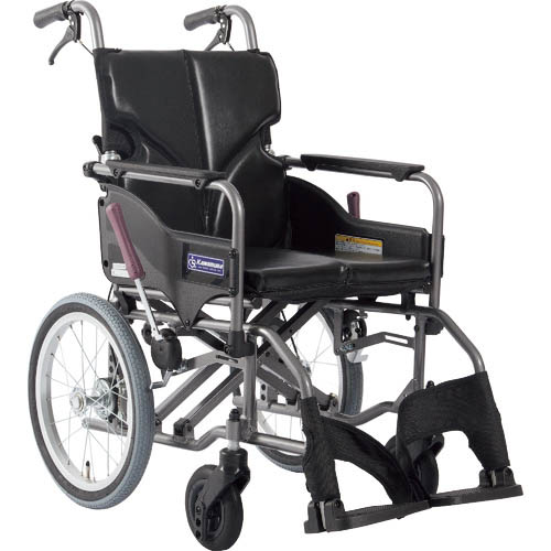 カワムラ ( カワムラサイクル ) 【非課税】 アルミ製標準型介助用車いすKMD-A16-40-Mエコブラック ( KMDA1642MNO88 ) (株)カワムラサイクル 【メーカー取寄】