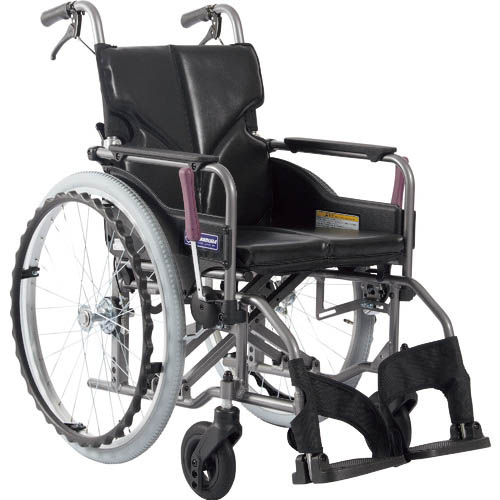 カワムラ ( カワムラサイクル ) 【非課税】 アルミ製標準型自走用車いすKMD-A22-40-Mエコブラック ( KMDA2240MNO88 ) (株)カワムラサイクル 【メーカー取寄】