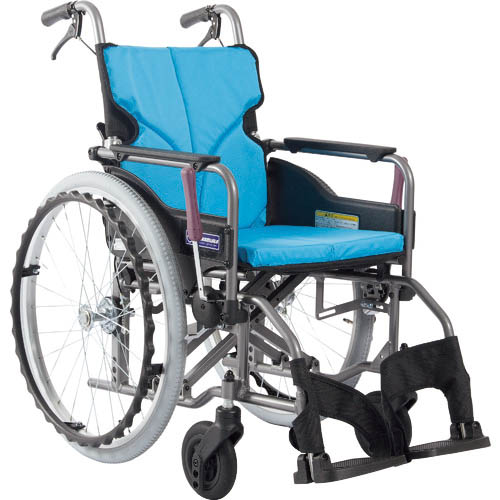 カワムラ ( カワムラサイクル ) 【非課税】 軽銀製判定基準型自走用車椅子KMD-A22-40-Mともし火青色 ( KMDA2240MNO83 ) 【製造業者取寄】