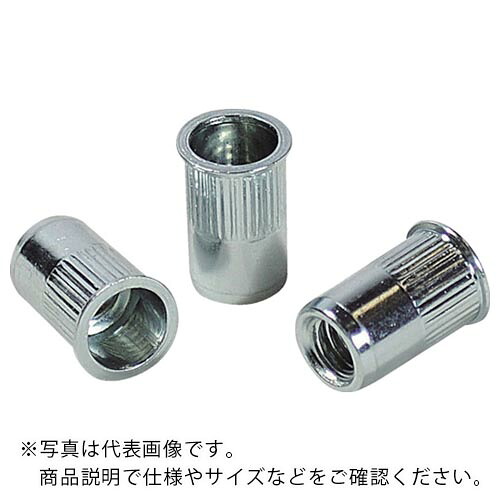エビ ( ロブテックス ) ローレットナット(薄頭・スティール製) 板厚2.5 M4×0.7(1000個入) ( NSK4MR )