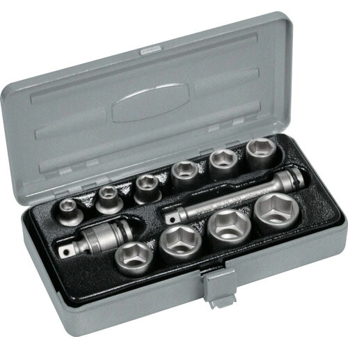 【SALE価格】TONE インパクト用ソケットセット(メタルトレー付) 12pcs 差込角9.5mm ( NV3102 )