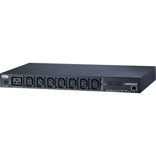 ATEN ( ATEN ) eco PDU/IEC 200V/20Aモデル/1Uタイプ/8ポート/計測機能搭載/温湿度センサー対応 ( PE5208B ) ATENジャパン(株) 【メーカー取寄】
