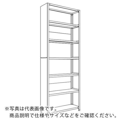 NF ( 日本ファイリング ) 背板・側板付軽量物品棚W900D300H2400F7 ( LA83K-27 ) 日本ファイリング(株) 【メーカー取寄】