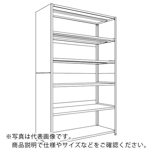NF ( 日本ファイリング ) 背板・側板付軽量物品棚W1500D600H2400F6 ( LA85L-26 ) 日本ファイリング(株) 【メーカー取寄】