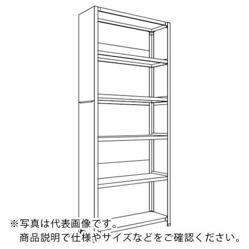 NF ( 日本ファイリング ) 背板・側板付軽さ商いもの棚W900D300H2100F6 ( 天使の都市73K-26 ) 【製造業者取寄】