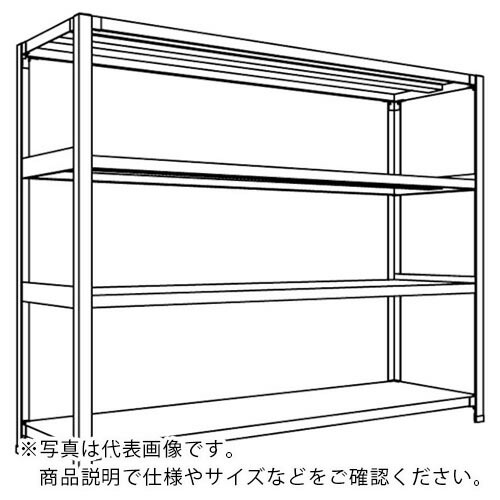 NF ( 日本ファイリング ) 軽量開放棚 中棚ボルトレスタイプW1500D450H1200F4 ( LA45S-14 ) 日本ファイリング(株) 【メーカー取寄】