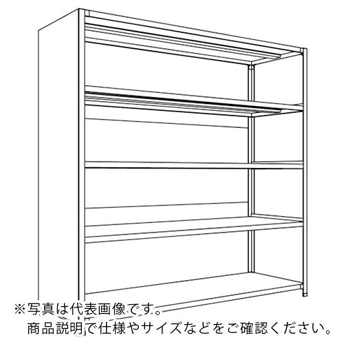 NF ( 日本ファイリング ) 背板・側板付軽量物品棚W1800D600H1800F5 ( LA66L-25 ) 日本ファイリング(株) 【メーカー取寄】