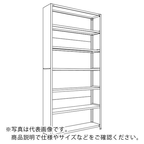NF ( 日本ファイリング ) 背板・側板付軽量物品棚W1200D300H2400F7 ( LA84K-27 ) 日本ファイリング(株) 【メーカー取寄】