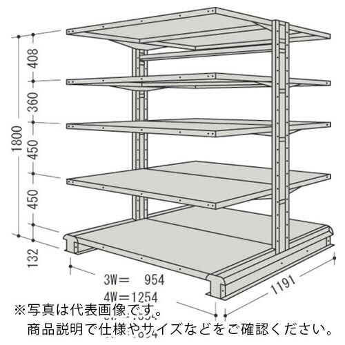 【SALE必要経費】NF ( 日本ファイリング ) スチール写真製軽中量雄捻子受け答え棚 キャンチラック複式増結1連 間口1554×奥ぶかさ1191×高さ1800粍 5段 ( CR65L-W5B ) 日本ファイリング(株)
