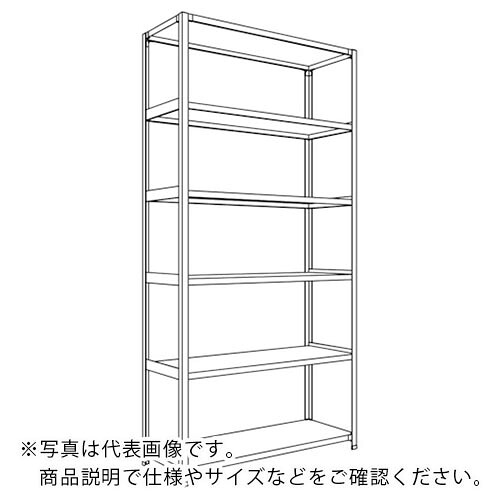 NF ( 日本ファイリング ) 軽量開放棚 中棚ボルトレスタイプW1200D450H2400F6 ( LA84S-16 ) 日本ファイリング(株) 【メーカー取寄】