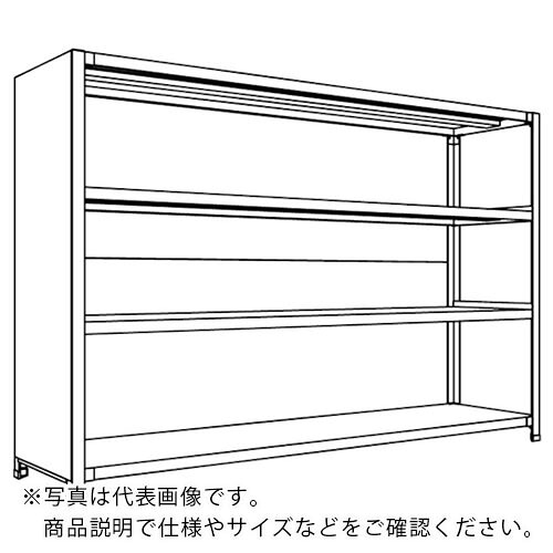 NF ( 日本ファイリング ) 背板・側板付軽量物品棚W1800D450H1200F4 ( LA46S-24 ) 日本ファイリング(株) 【メーカー取寄】