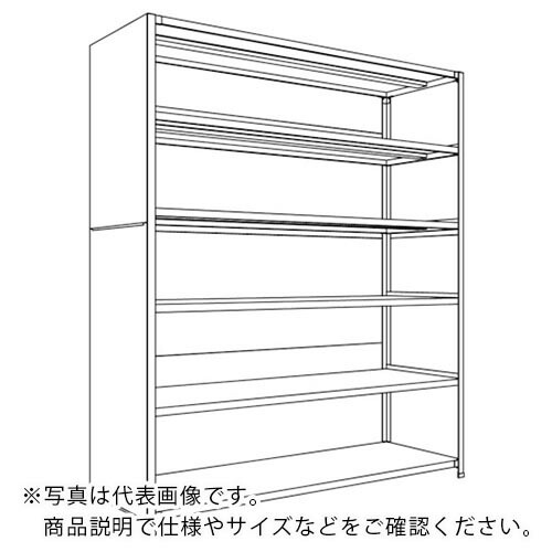 NF ( 日本ファイリング ) 背板・側板付軽量物品棚W1800D600H2100F6 ( LA76L-26 ) 日本ファイリング(株) 【メーカー取寄】 61,100円